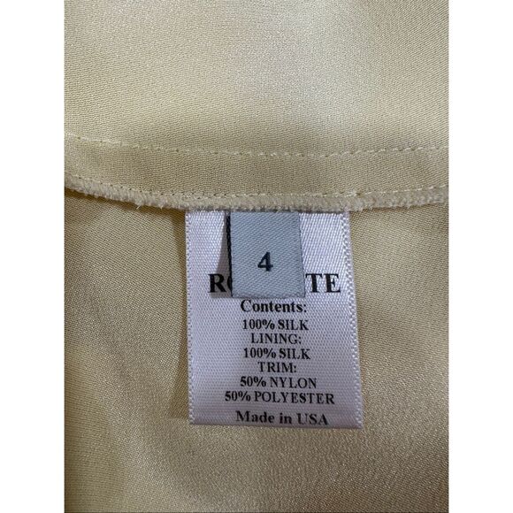 RODARTE Bow-embellished satin-trimmed silk-crepe maxi dress US 4 $2,400 - Picture 12 of 12